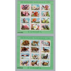 RUMANIA SERIE COMPLETA DE ESTAMPILLAS MINT EN HOJAS BLOQUES FLORES FAUNA 18,50 EUROS